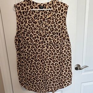 Torrid Animal Print Sleeveless Blouse